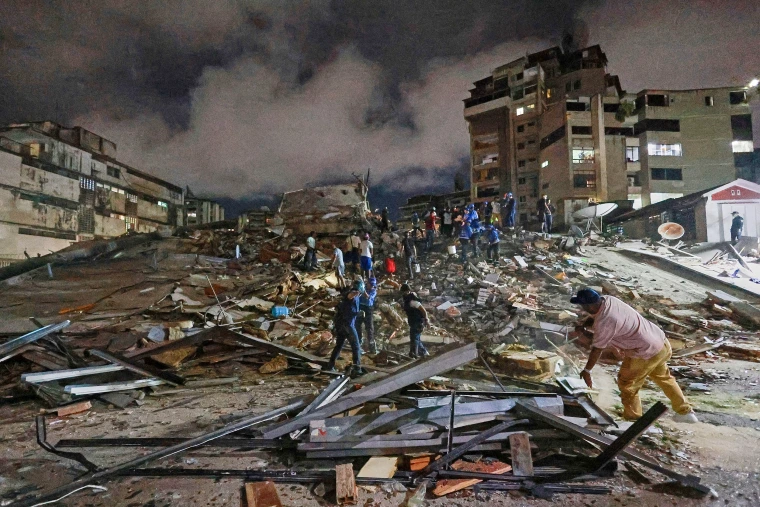 Damage caused by the 7.5 magnitude Venezuela earthquake in La Guaira